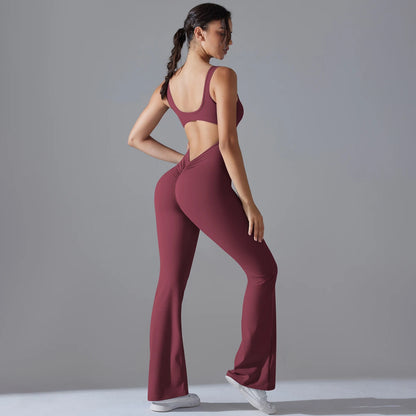 V-Back Sculpting Workout Jumpsuit