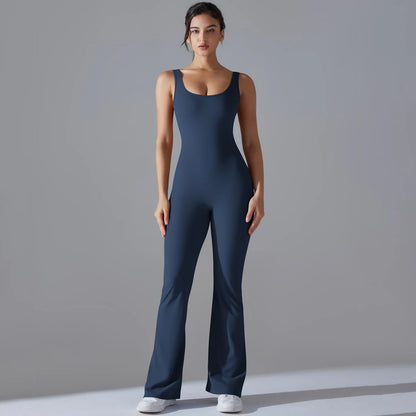 V-Back Sculpting Workout Jumpsuit