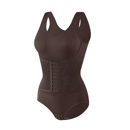LuxeZip Tummy-Control Bodysuit with Waist Belt