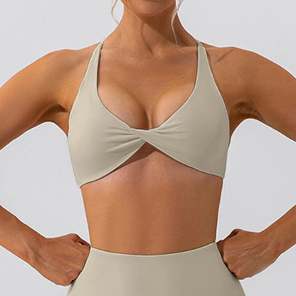 Criss-Cross Back Sports Bra Workout Top