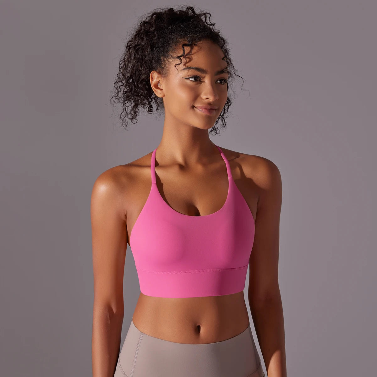 Backless Push-Up Sports Bra with Removable Pads