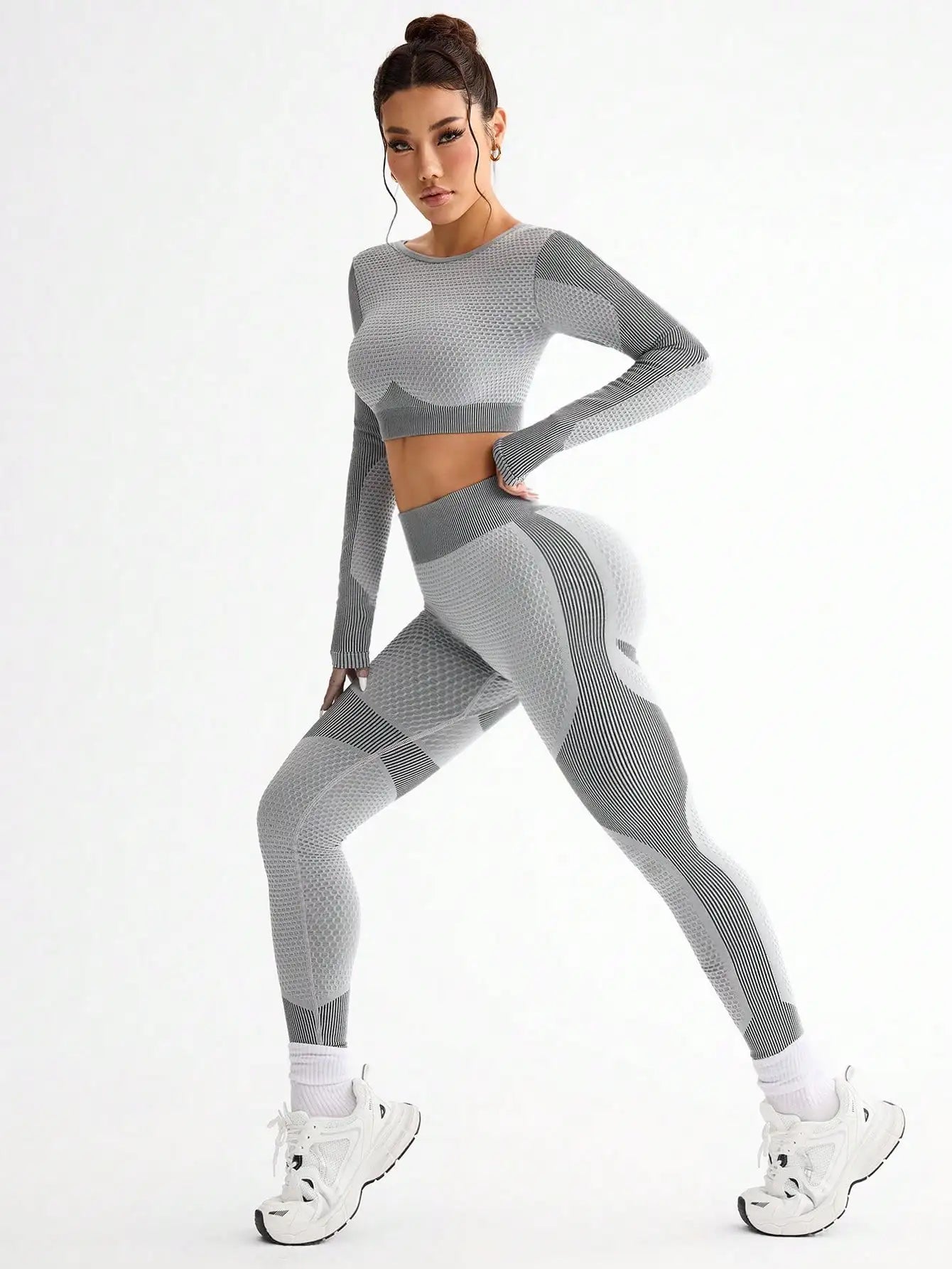 2-Piece Seamless Women's Workout Set – Breathable Sports Bra & High-Waisted Leggings Yoga Outfit