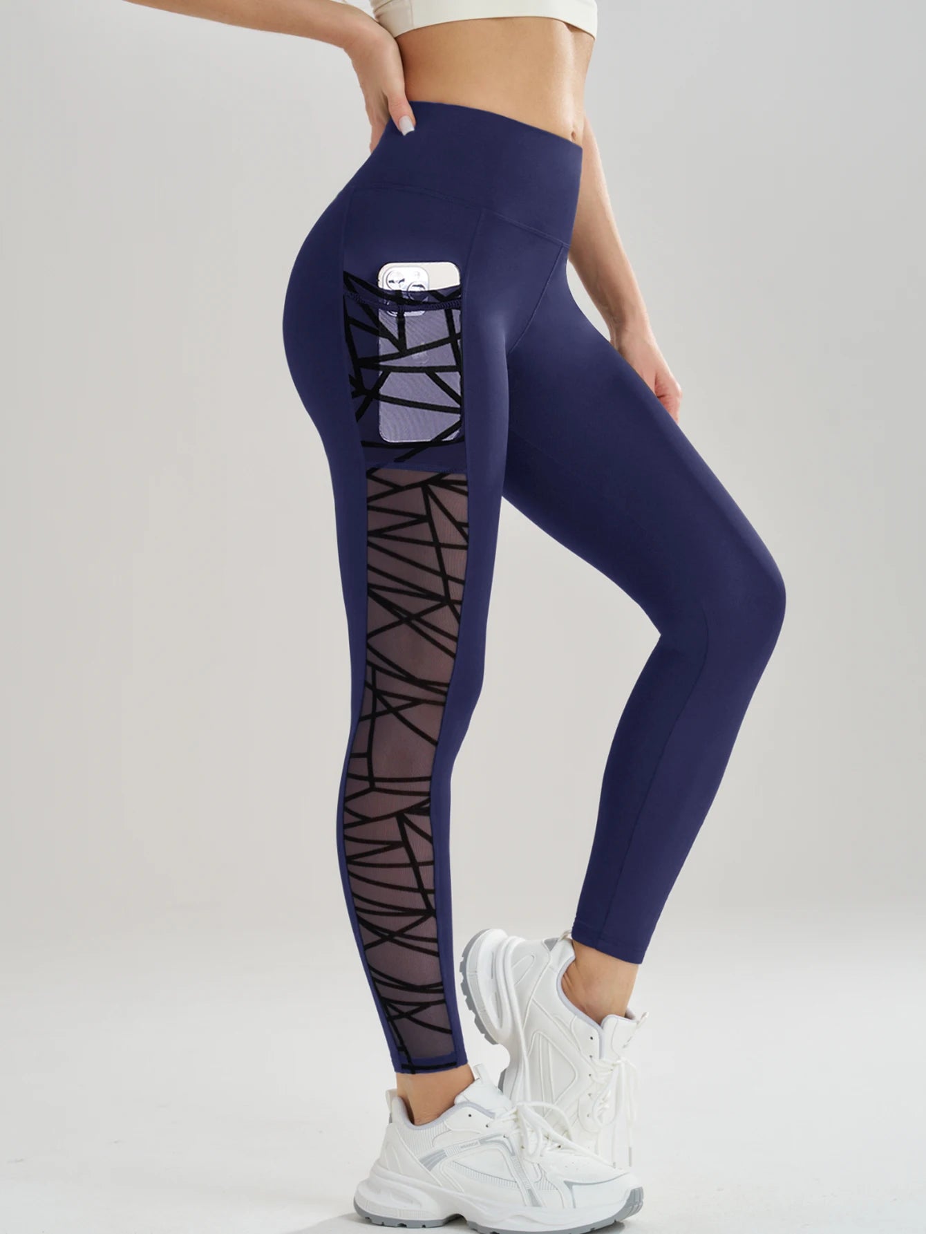 Women's High-Waisted Mesh Pocket Leggings