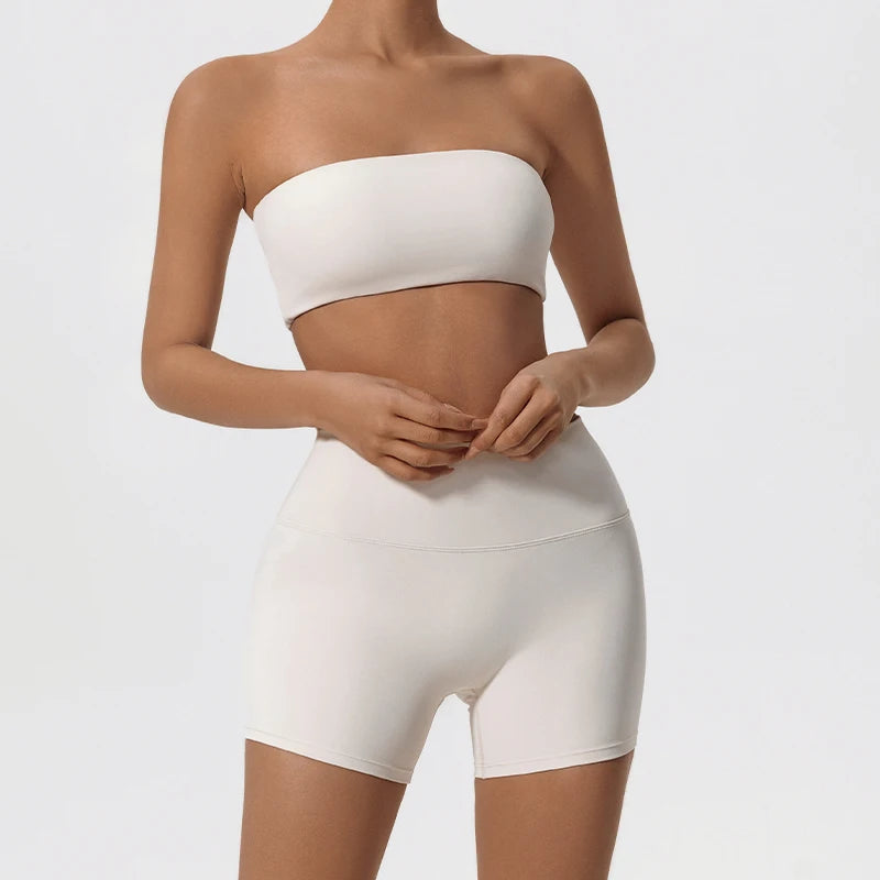 Strapless Two-Piece Workout Set