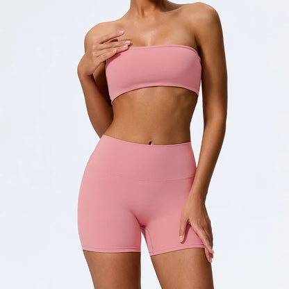 Strapless Two-Piece Workout Set