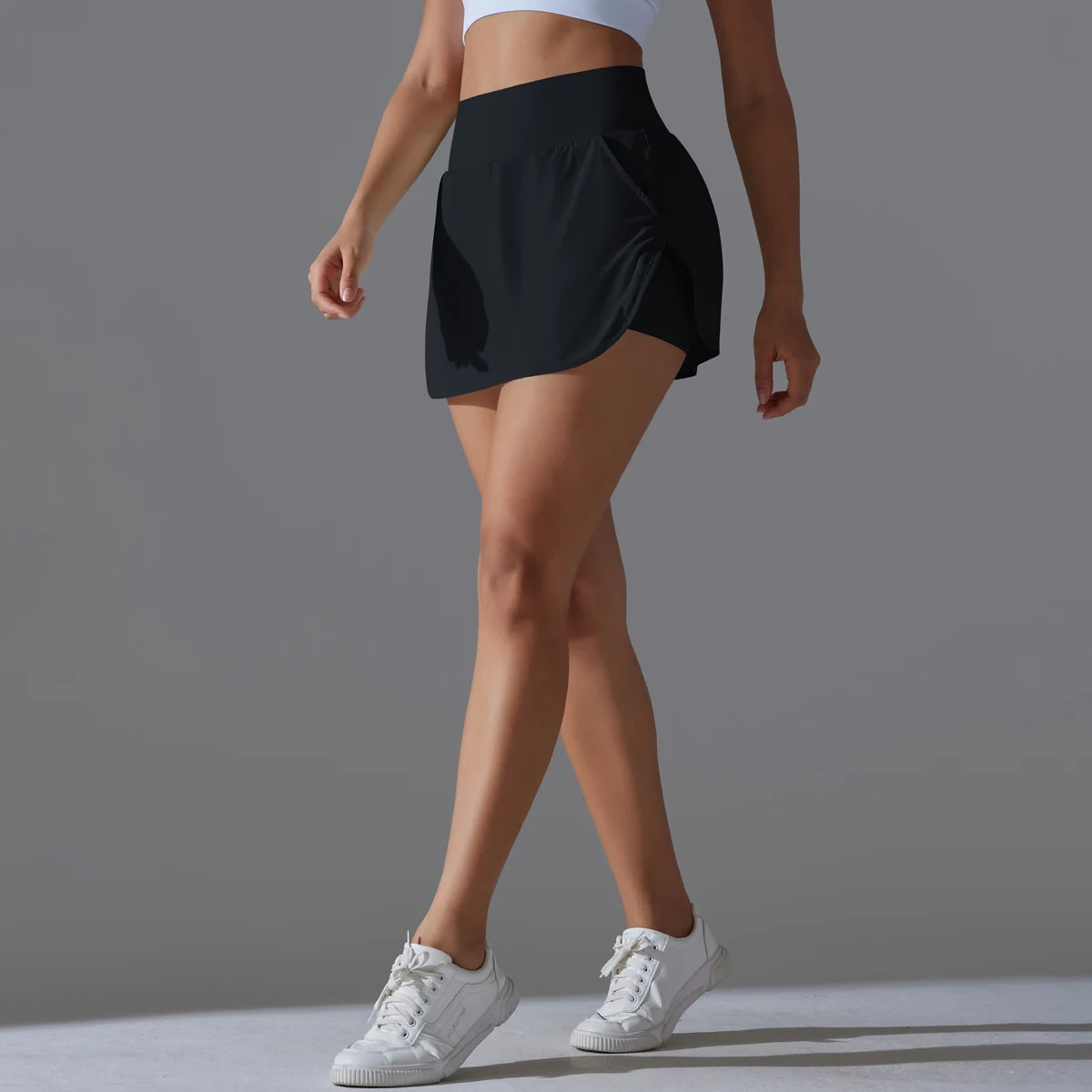High-Waist Active Tennis Skirt