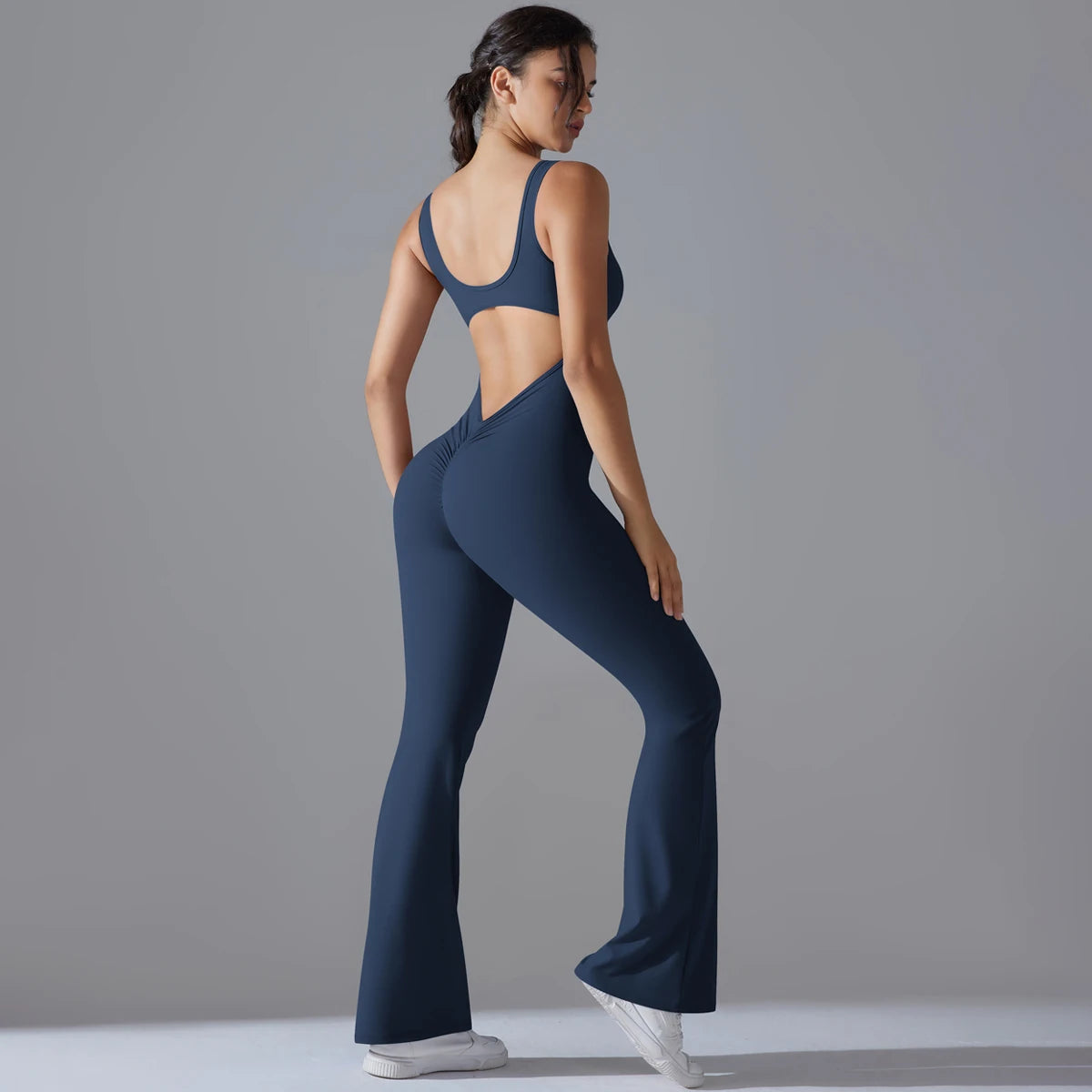 V-Back Sculpting Workout Jumpsuit