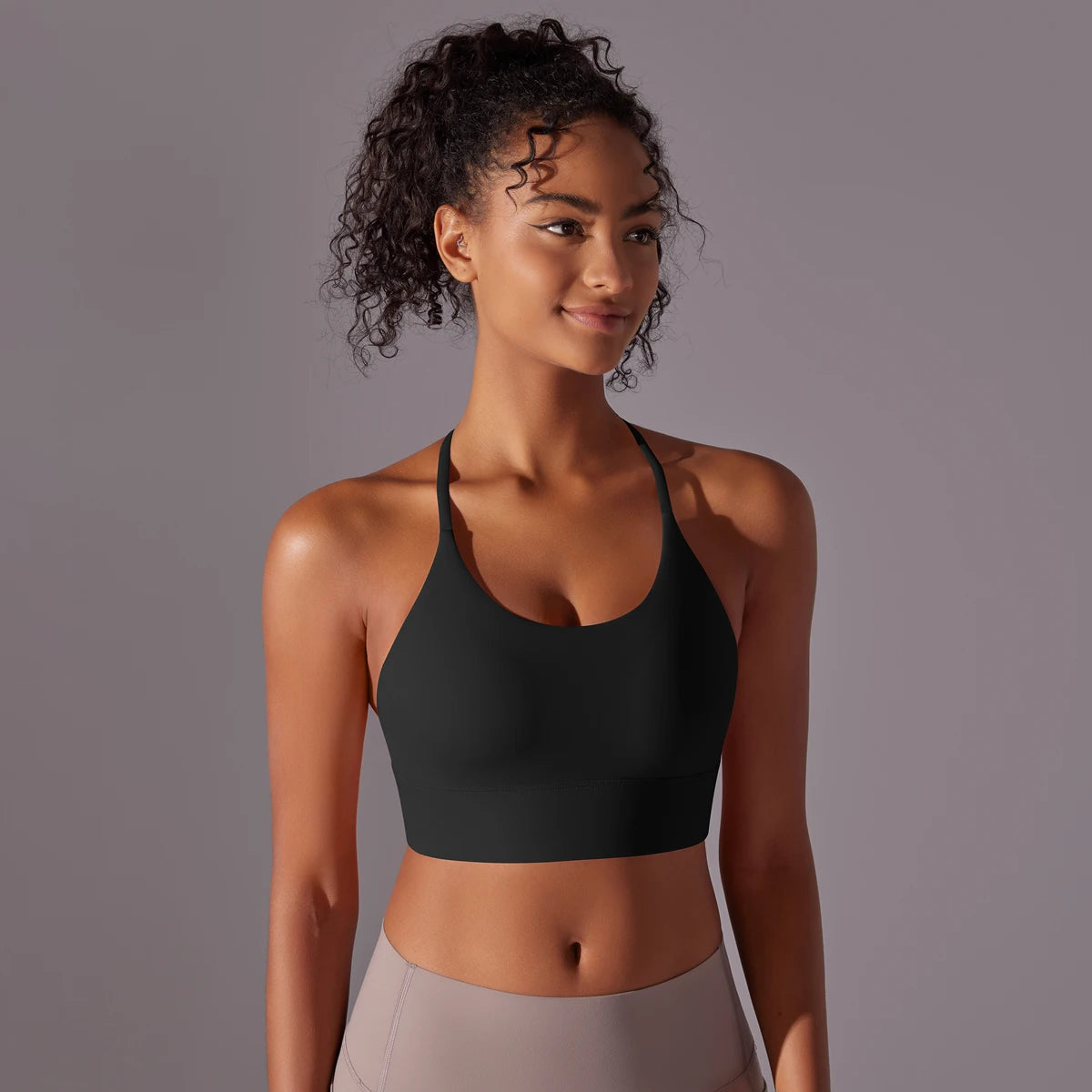 Backless Push-Up Sports Bra with Removable Pads