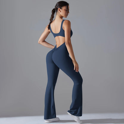 V-Back Sculpting Workout Jumpsuit