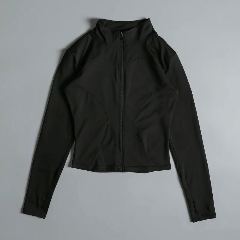 Women's Running Jacket – Slim Fit Zip-Up Activewear