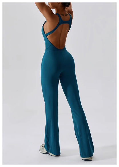 Women's Seamless Fitness Jumpsuit – Stretch One-Piece Yoga & Workout Romper