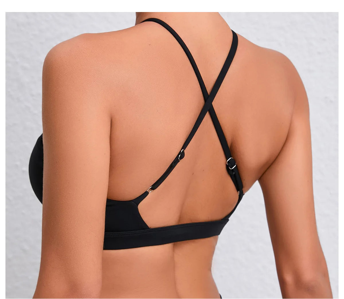 Women's Cross-Back Sports Bra – Padded Breathable Yoga & High-Support Workout Bra