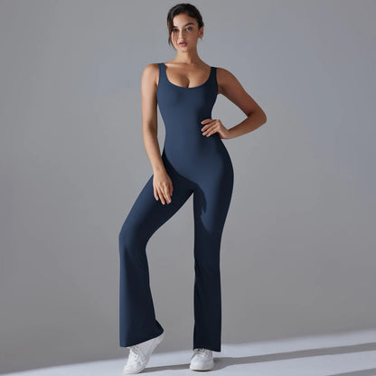 V-Back Sculpting Workout Jumpsuit
