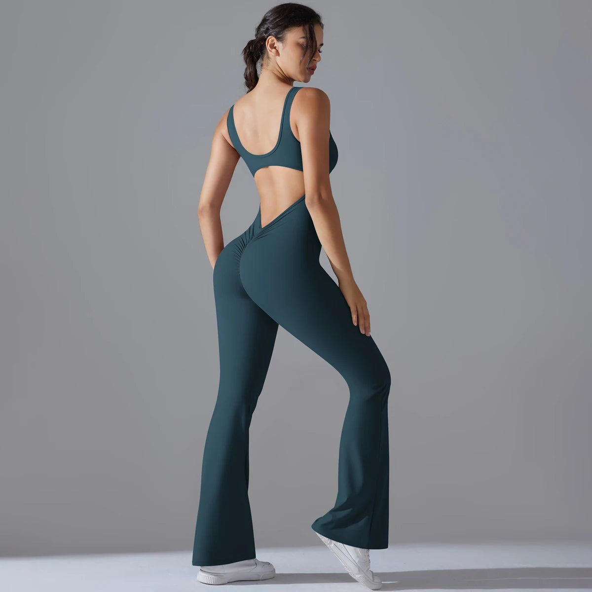 V-Back Sculpting Workout Jumpsuit