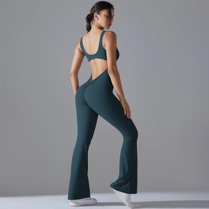 V-Back Sculpting Workout Jumpsuit
