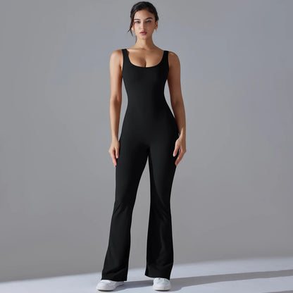 V-Back Sculpting Workout Jumpsuit