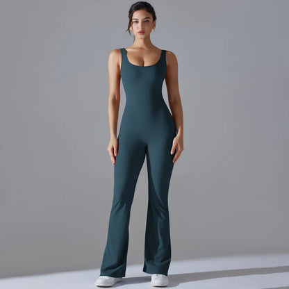 V-Back Sculpting Workout Jumpsuit