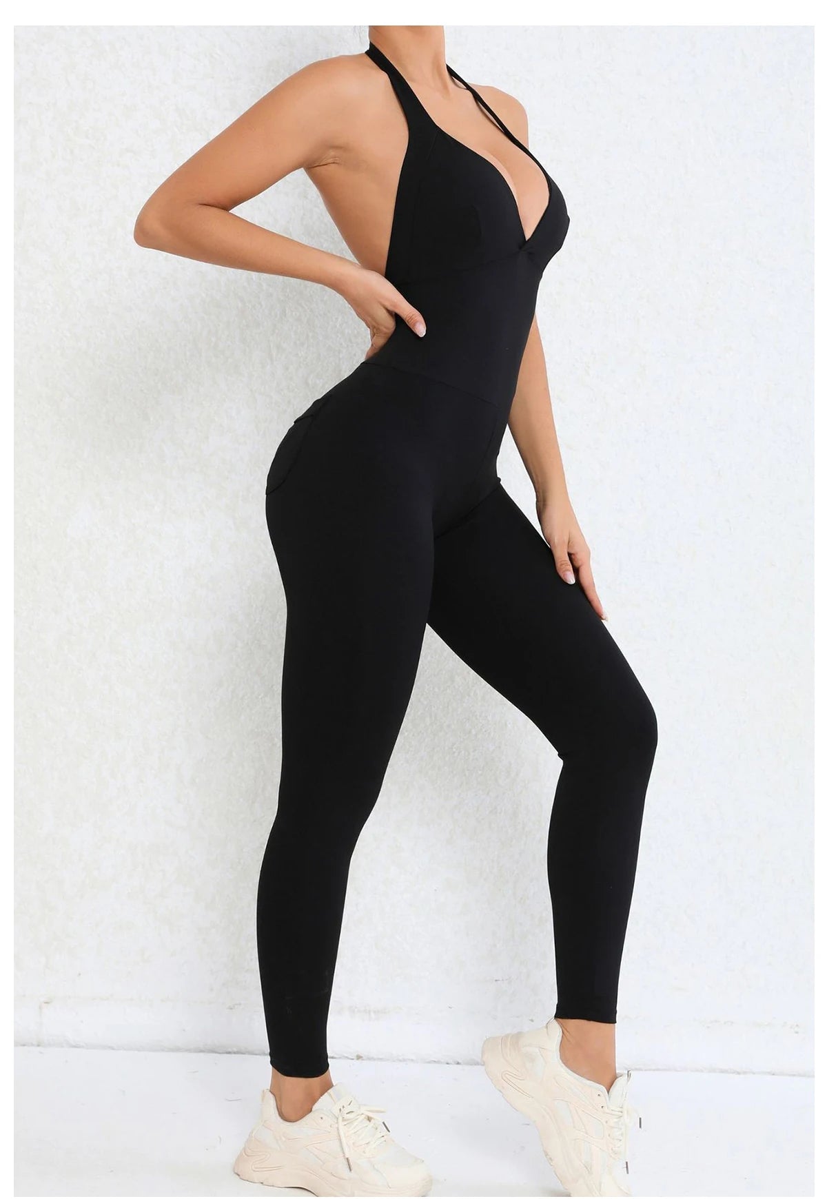 Backless Sculpting Gym Jumpsuit