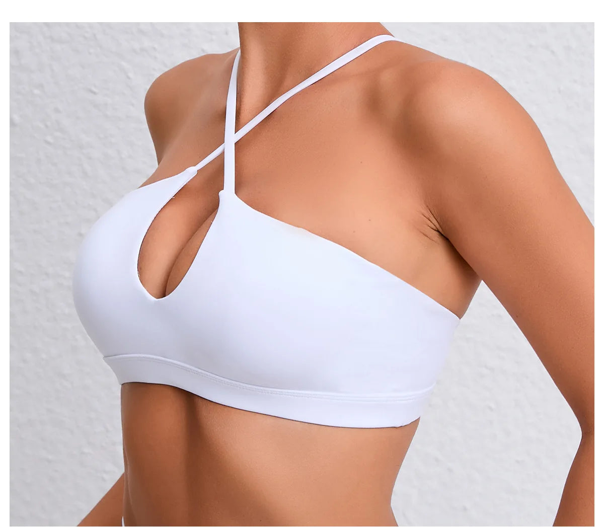 Women's Cross-Back Sports Bra – Padded Breathable Yoga & High-Support Workout Bra