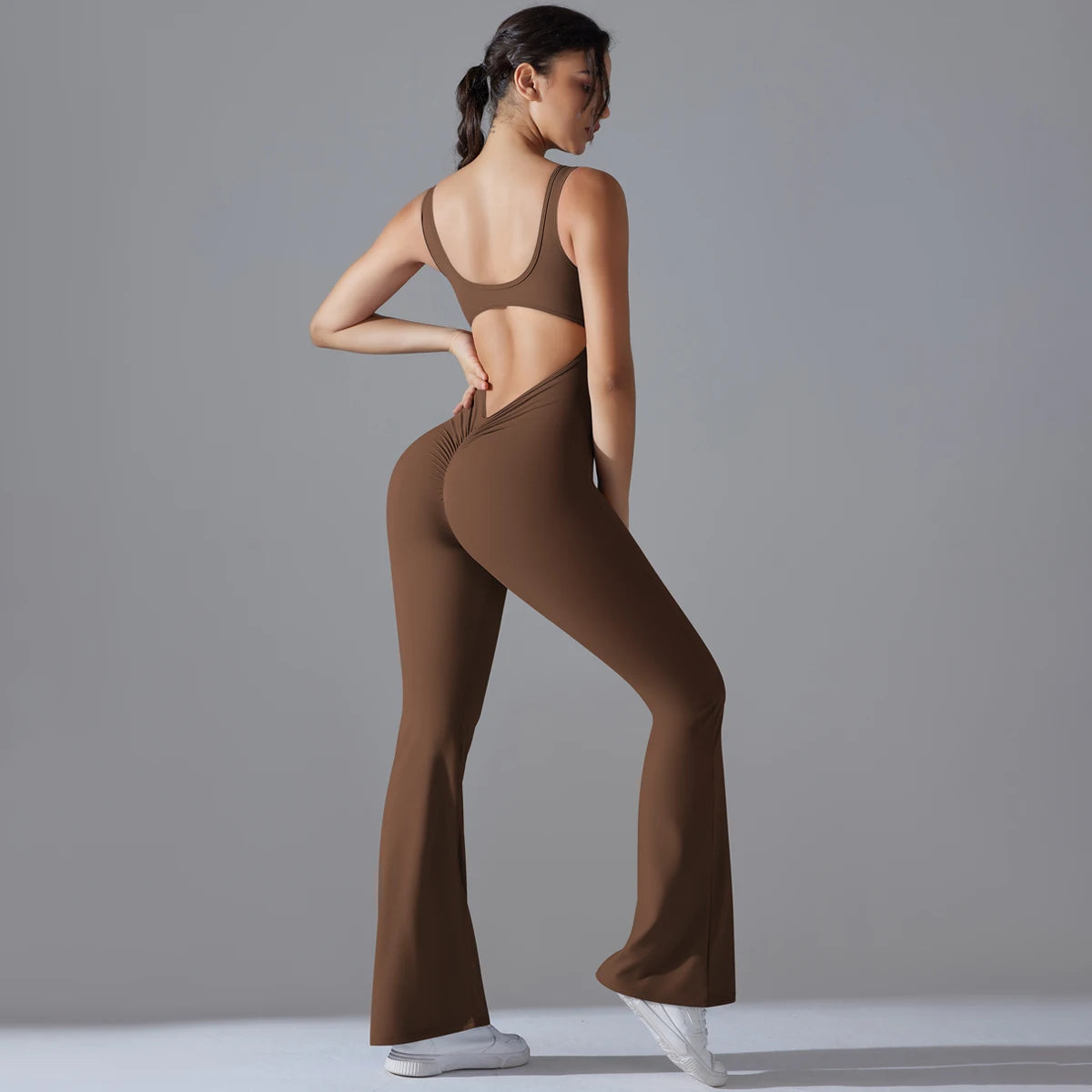V-Back Sculpting Workout Jumpsuit