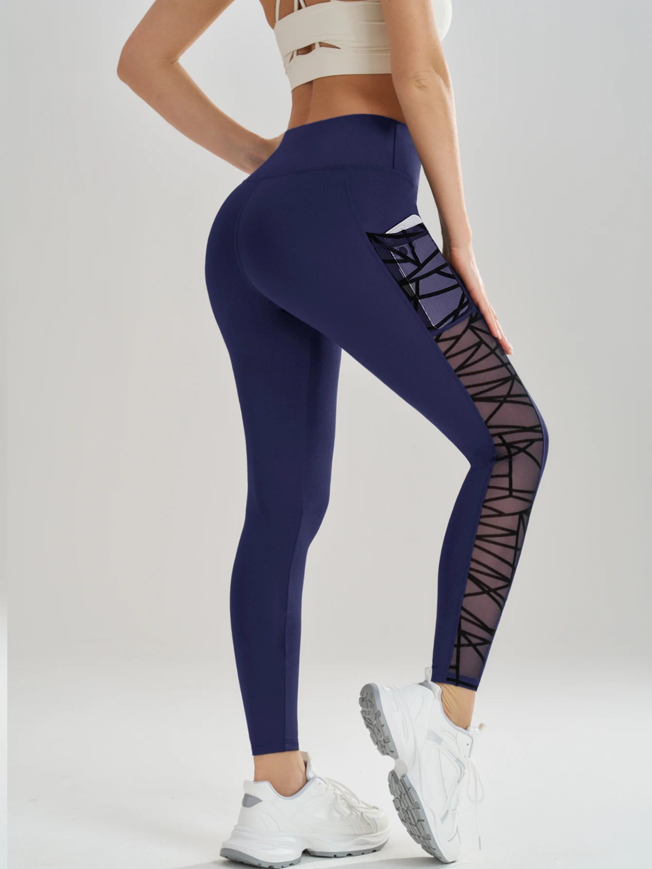 Women's High-Waisted Mesh Pocket Leggings