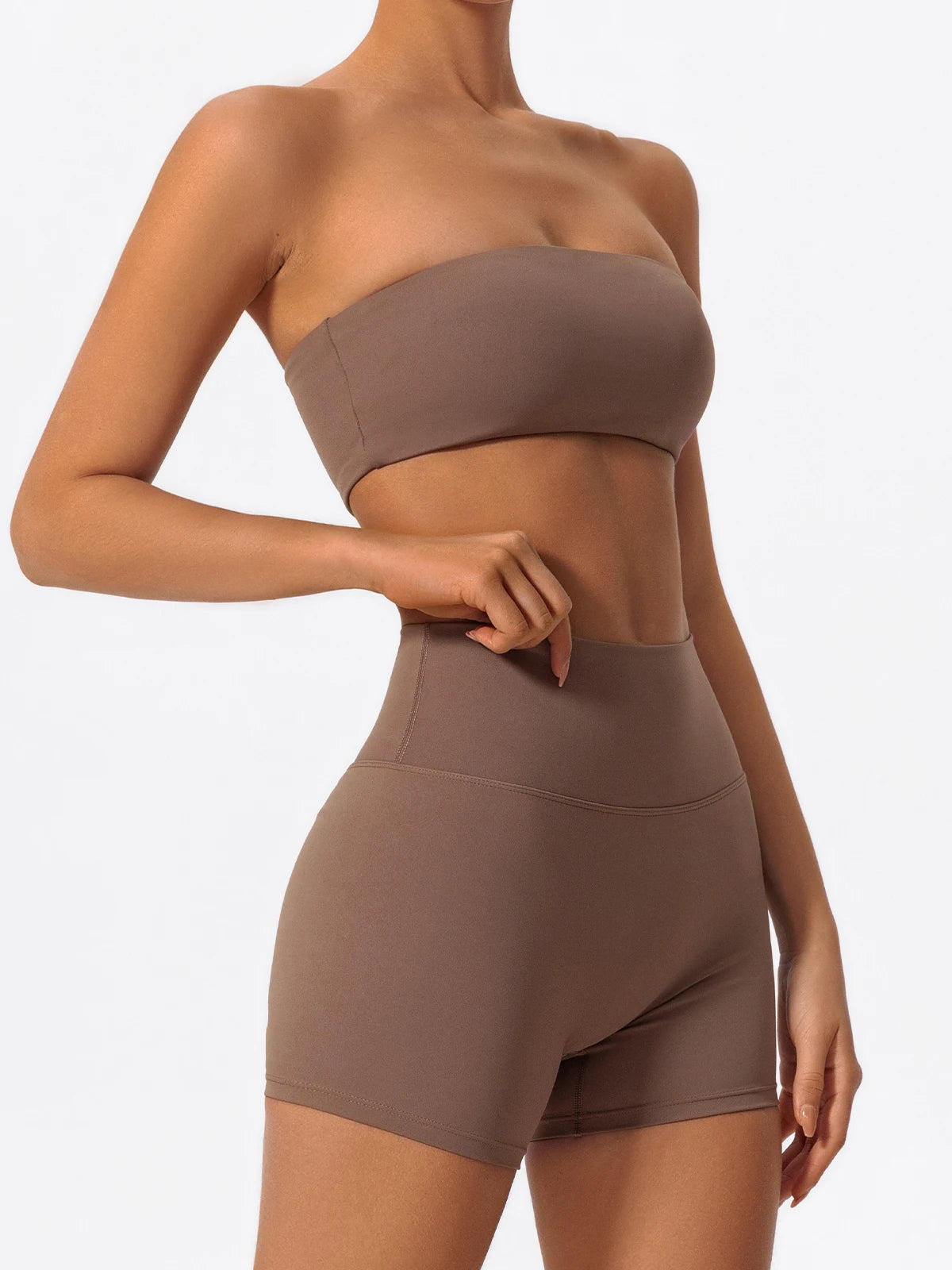 Strapless Two-Piece Workout Set