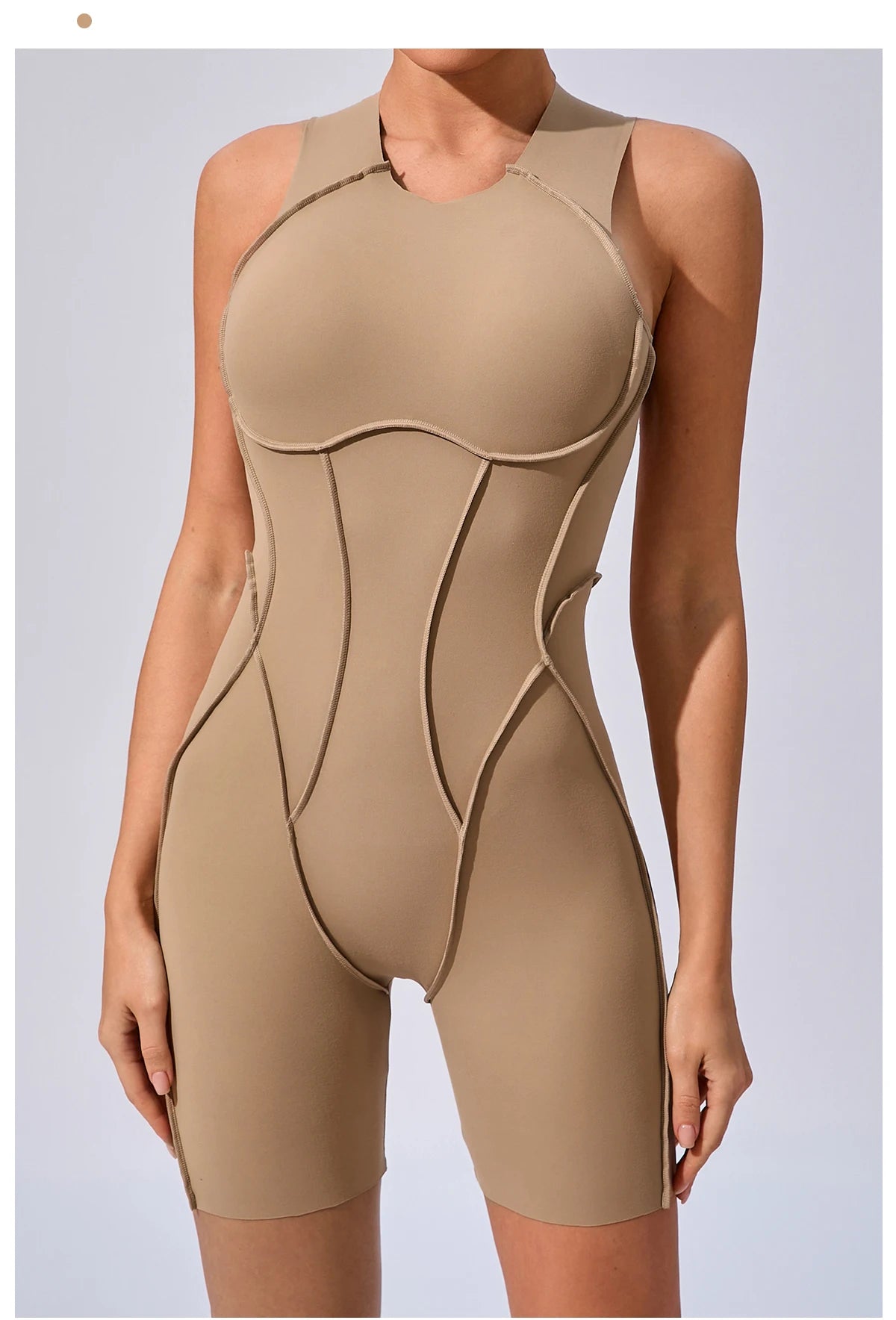 Women’s Padded Sport Jumpsuit – Fitness Bodysuit for Gym and Activewear