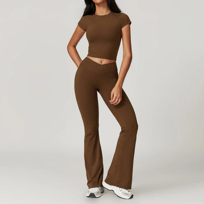 Sculpt & Move 2-Piece Short Sleeve Activewear Set