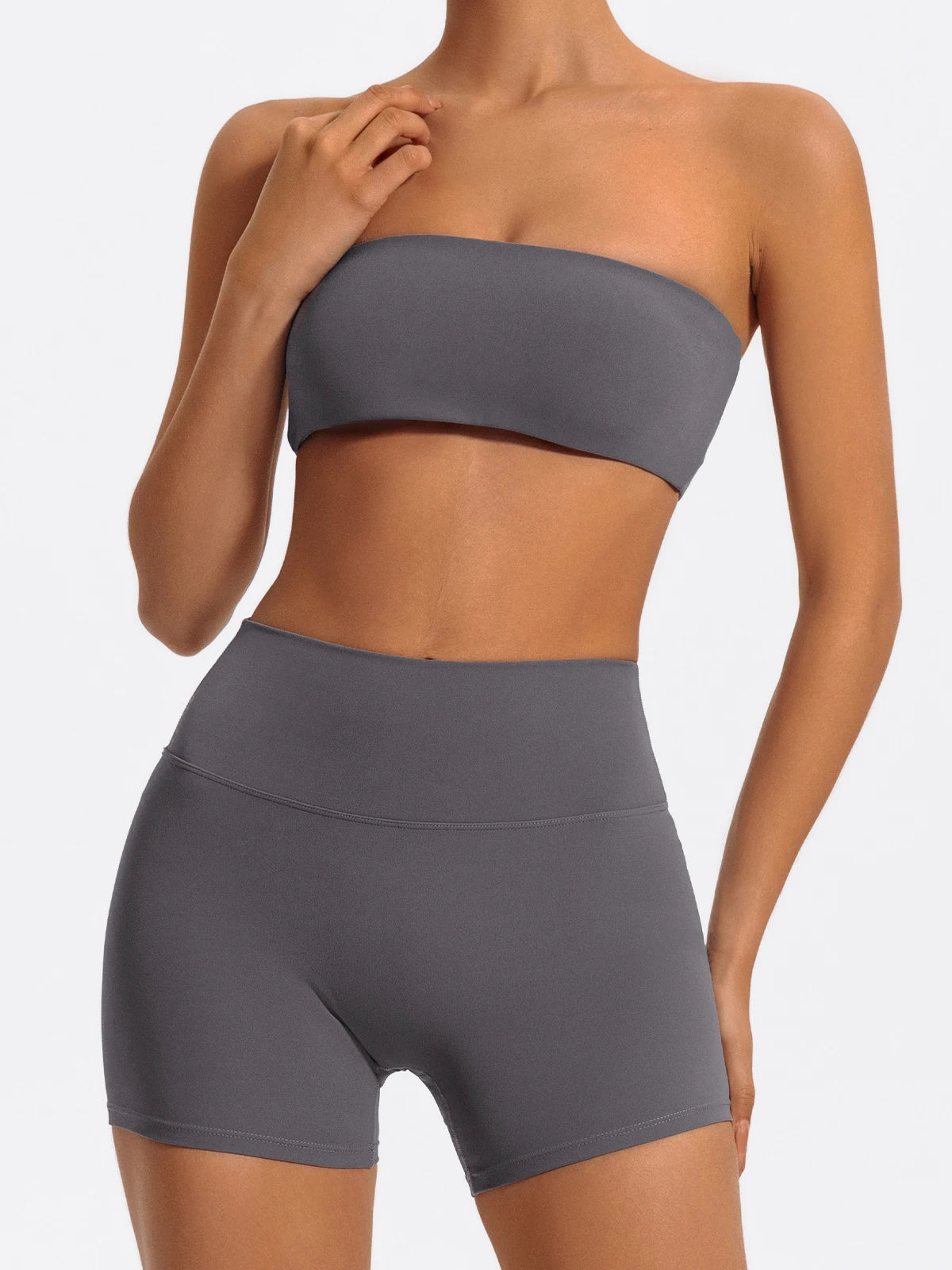 Strapless Two-Piece Workout Set