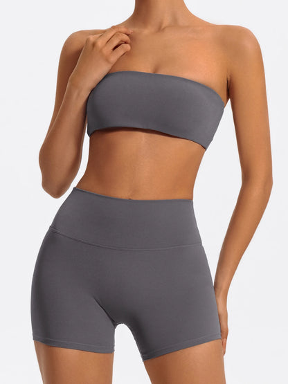 Strapless Two-Piece Workout Set