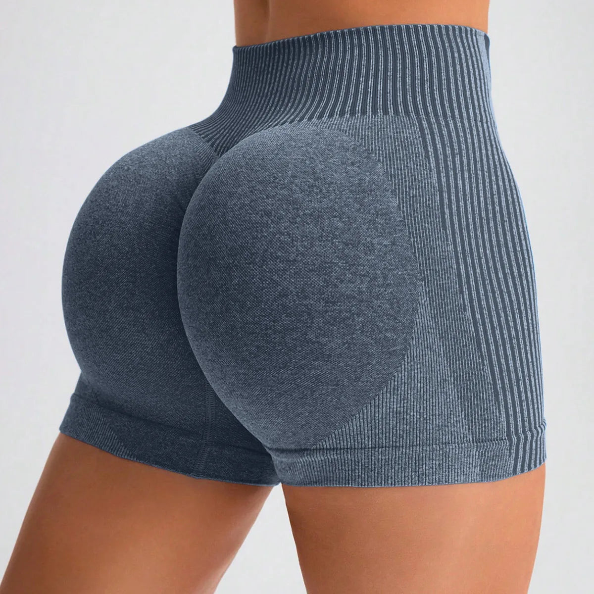 Women's High-Waisted Workout Shorts – Tummy Control Seamless Yoga & Gym Shorts