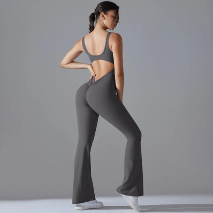 V-Back Sculpting Workout Jumpsuit