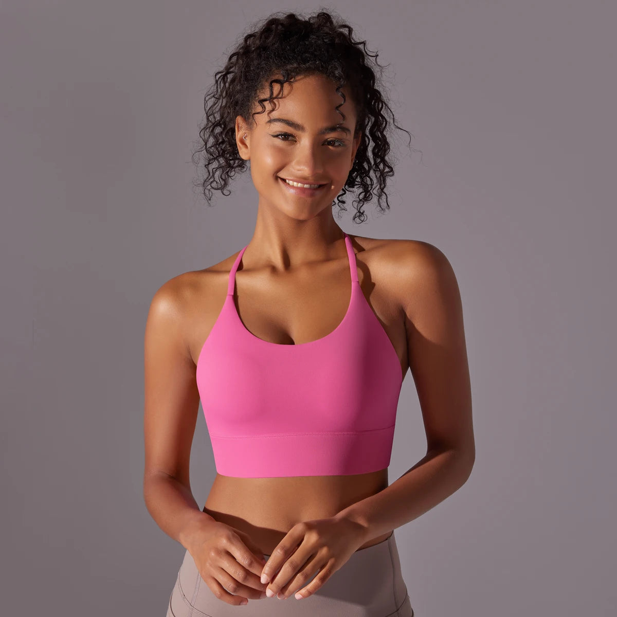 Backless Push-Up Sports Bra with Removable Pads