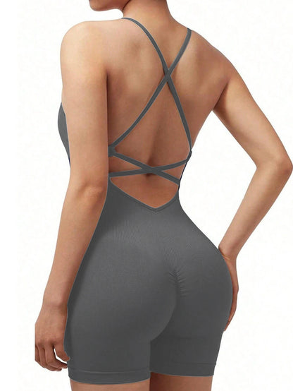 Women’s Activewear Gym Jumpsuit Set