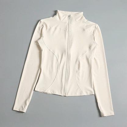 Women's Running Jacket – Slim Fit Zip-Up Activewear
