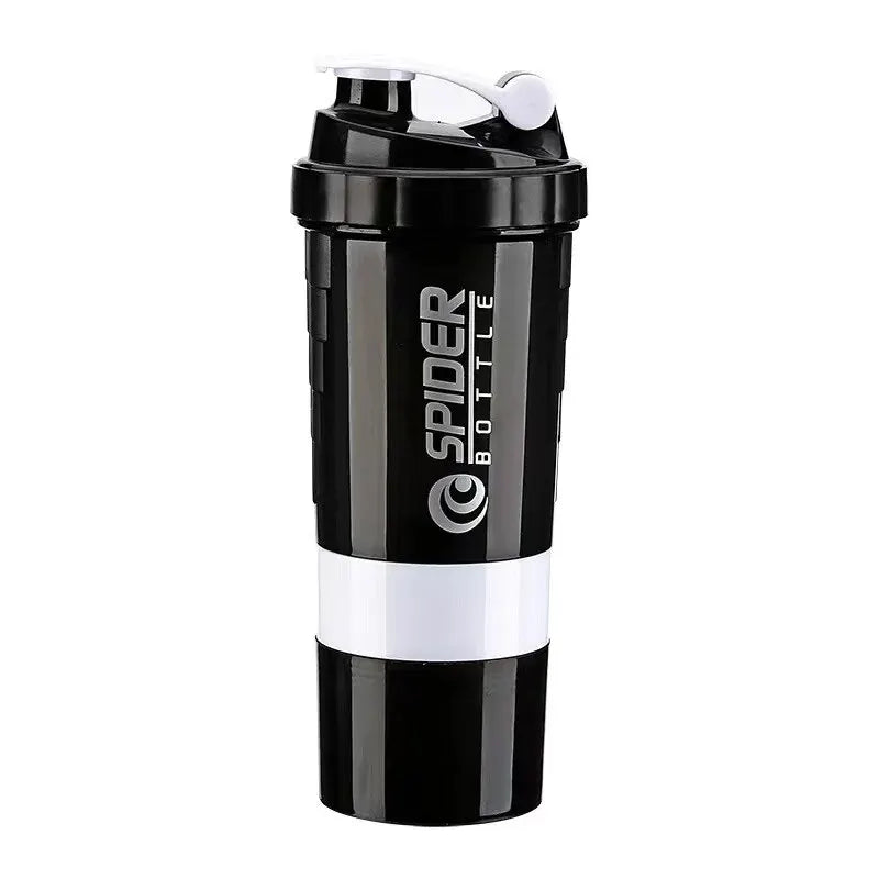 3-Layer Protein Shaker Bottle – Leakproof Mixing Cup with Powder Storage for Gym & Fitness