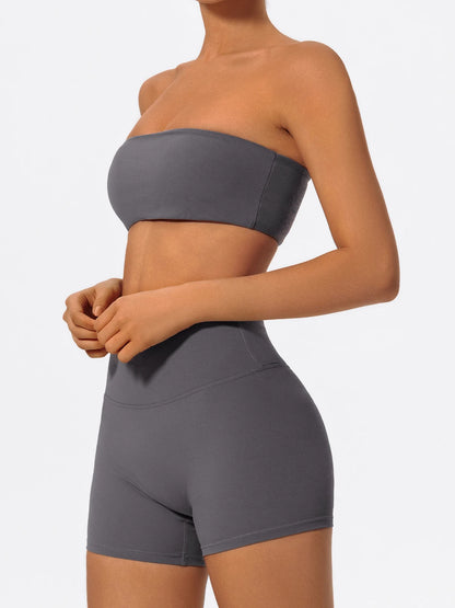 Strapless Two-Piece Workout Set