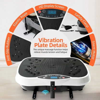 Portable Vibration Plate with Resistance Bands