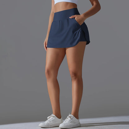 High-Waist Active Tennis Skirt