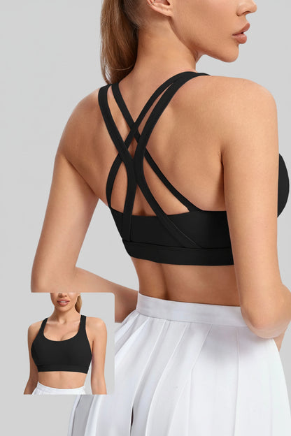 Cross-Back Sculpt Sports Bra