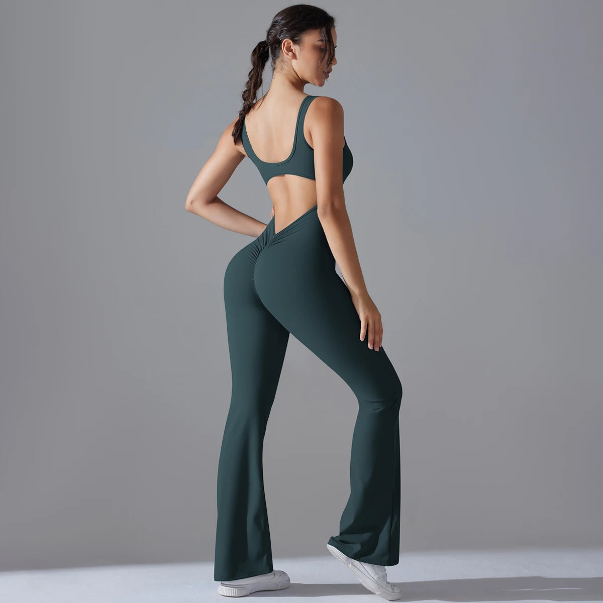 V-Back Sculpting Workout Jumpsuit