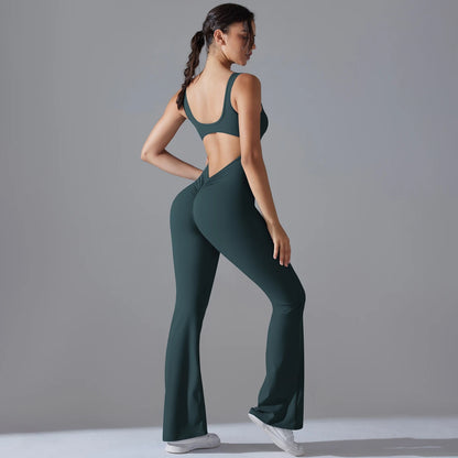 V-Back Sculpting Workout Jumpsuit