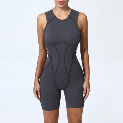 Women’s Padded Sport Jumpsuit – Fitness Bodysuit for Gym and Activewear