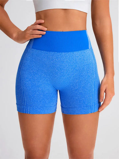 Women's High-Waisted Workout Shorts – Tummy Control Seamless Yoga & Gym Shorts