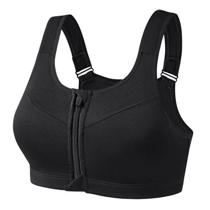Quick-Dry Shockproof Sports Bra with Zipper