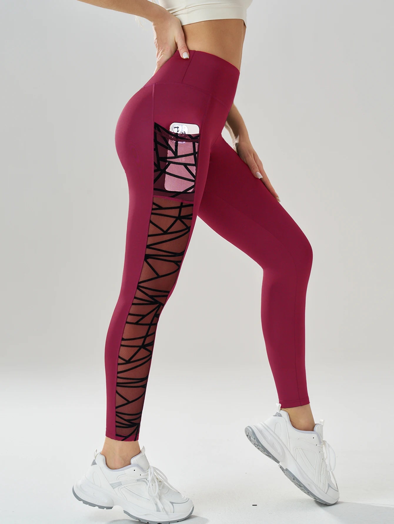 Women's High-Waisted Mesh Pocket Leggings