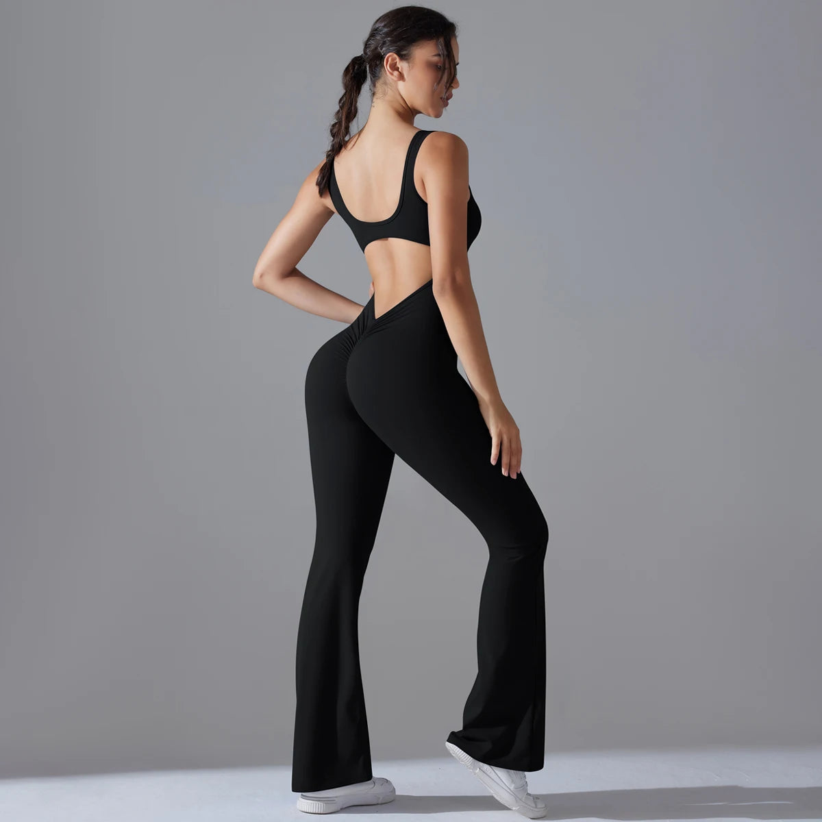 V-Back Sculpting Workout Jumpsuit