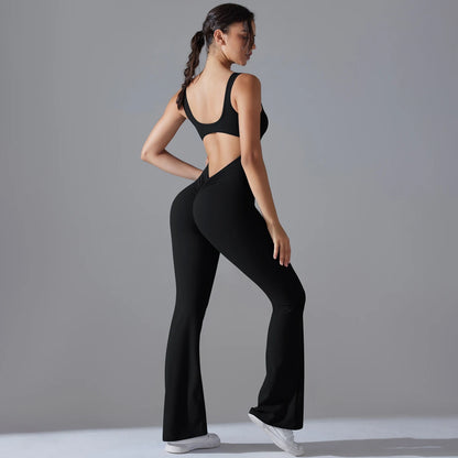 V-Back Sculpting Workout Jumpsuit