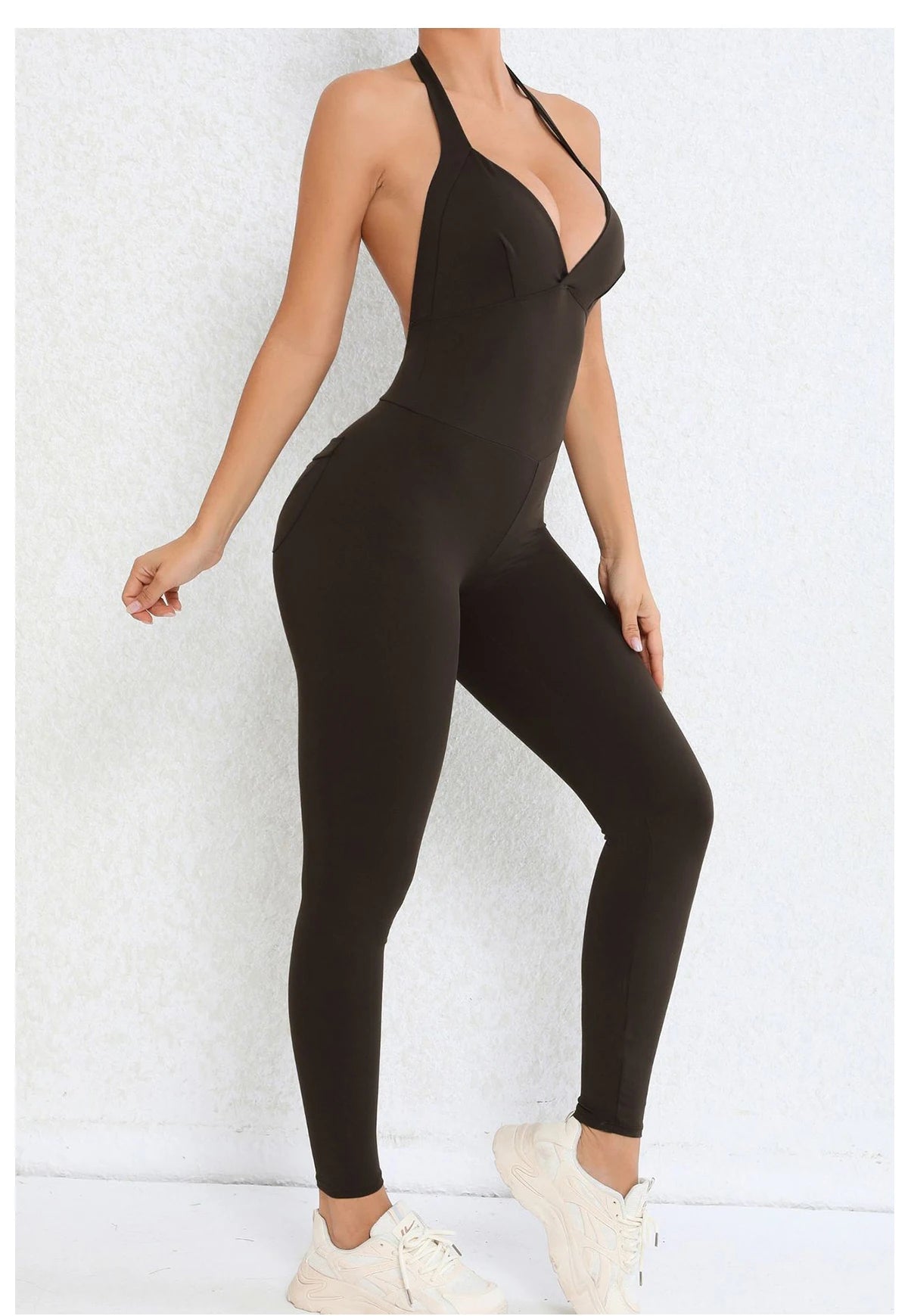 Backless Sculpting Gym Jumpsuit