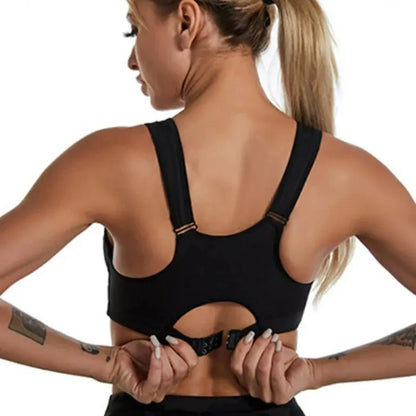 Quick-Dry Shockproof Sports Bra with Zipper
